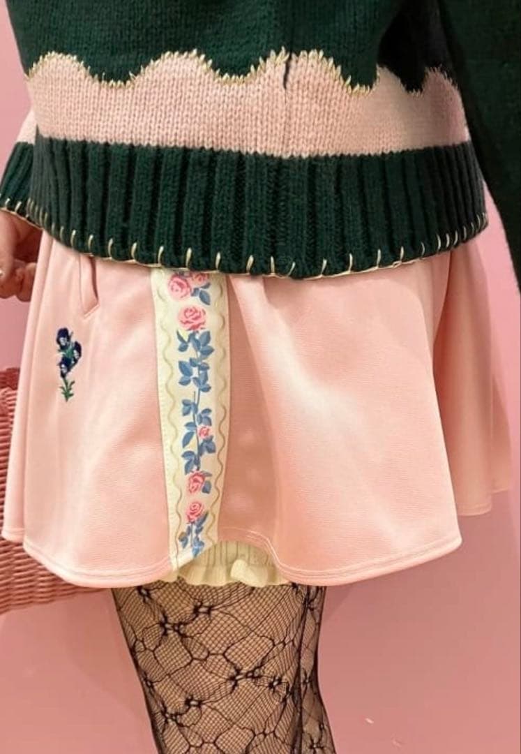 BEAMS × RURU MARYS お花のティグレ ジャージ スカート ピンク - メルカリ