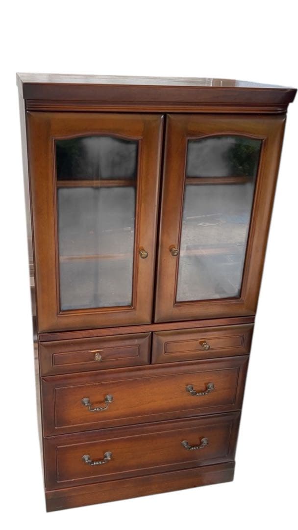 な*お様 昭和レトロ 武富木工 キャビネット 食器棚 アンティーク調