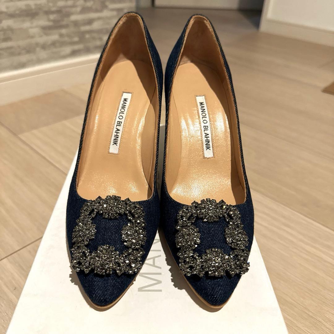マノロブラニク　36 デニムパンプス１回着のみ 楽天市場】MANOLO BLAHNIK マノロブラニク パンプス HANGISI FMC SATIN