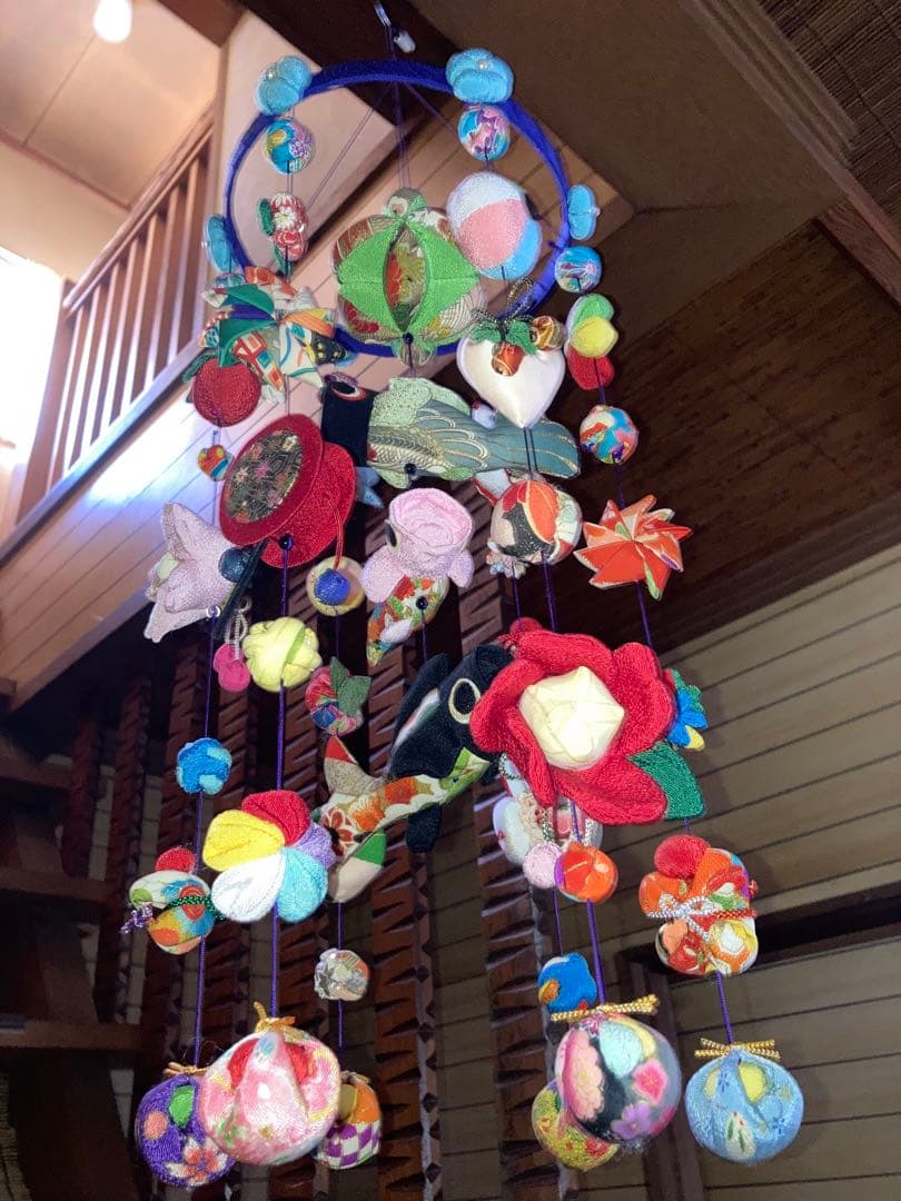 鯉のぼり吊るし雛　子供の日　ハンドメイド 卓上ミニ鯉のぼり [LY-ZS] 室内鯉 長さ約35cm つるし飾り つるし雛 雛