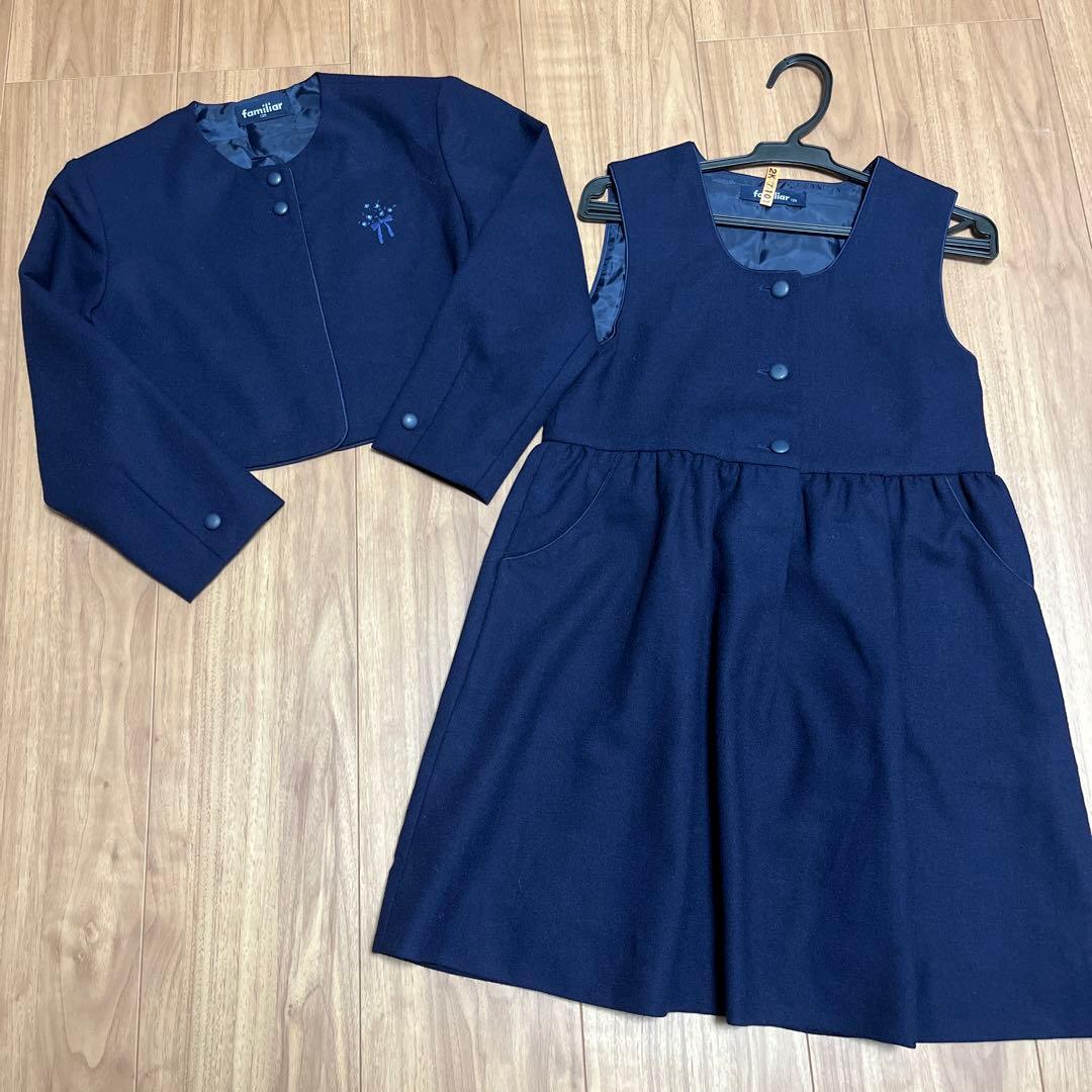 【ファミリア　アンサンブル　ボレロ　ジャンパースカート 125】お受験　小学校 お受験・面接シリーズ「ジャンパスカートとボレロ編」｜ファミリア