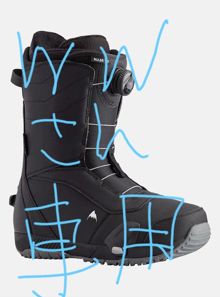 Burton Ruler 30 スノーボードブーツ ブラック　ステップオン仕様 proshopfreak_burtonsteponset