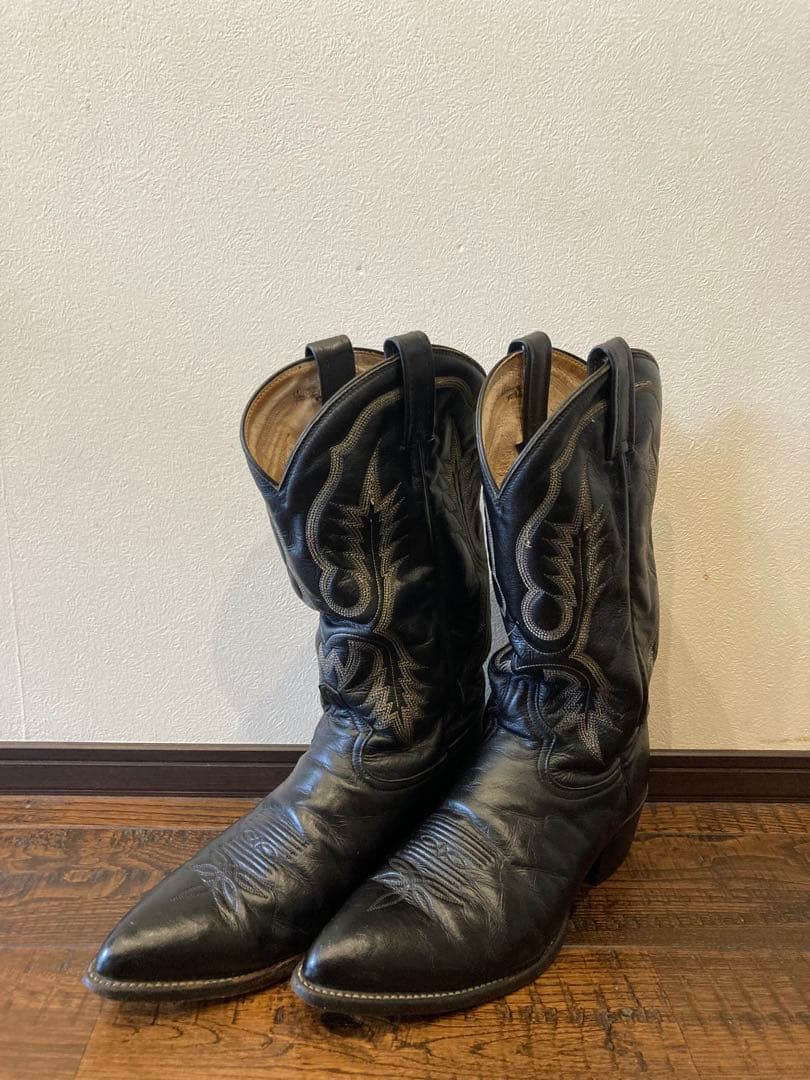 Tony Lama[トニーラマ]刺繍レザーウエスタンブーツvintage 楽天市場】【中古】 トニーラマ TONY LAMA リザード 茶系 本革 レザー