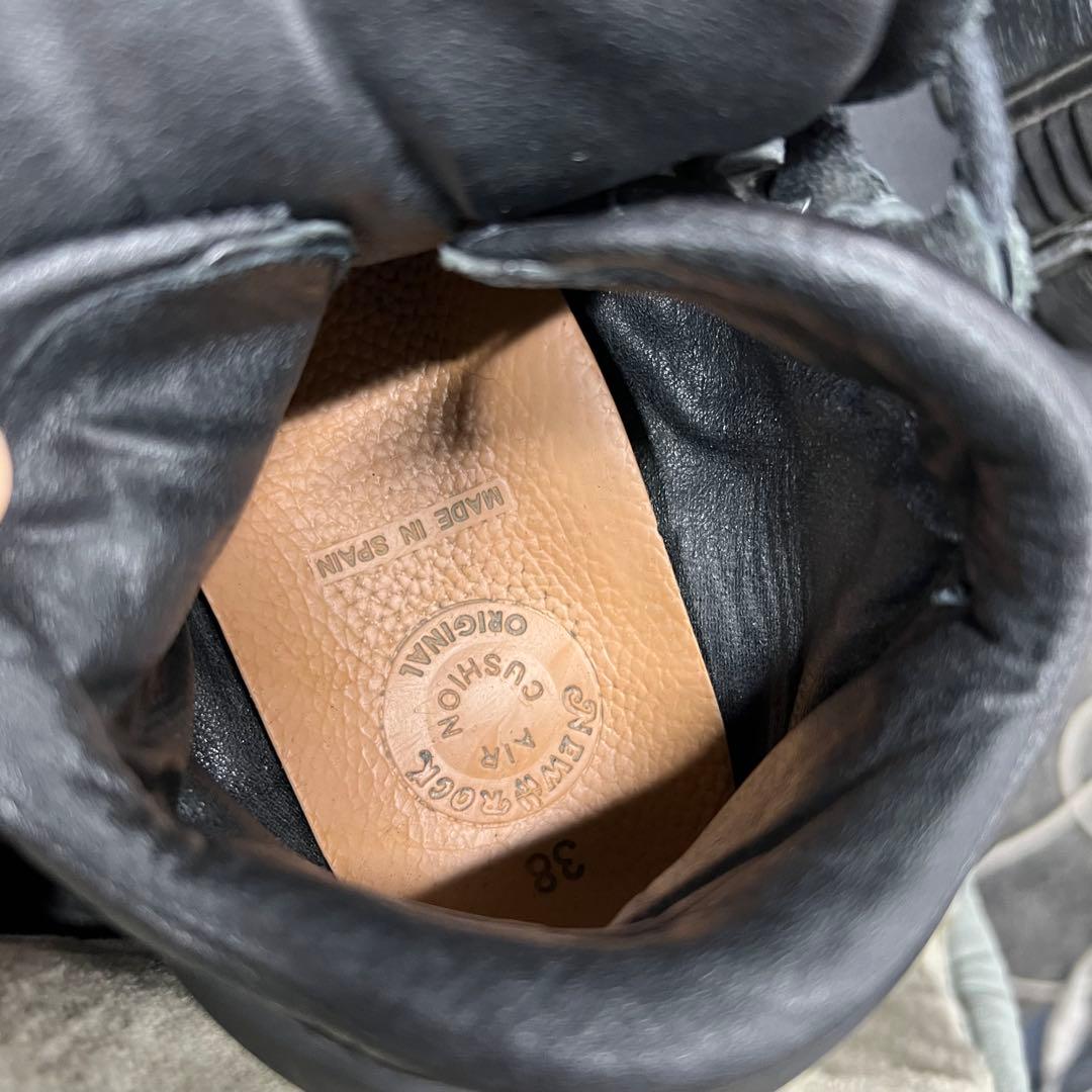 健*介様 J2【used】NEW ROCK 厚底 スニーカー 本革 レザー ブラ - メルカリ