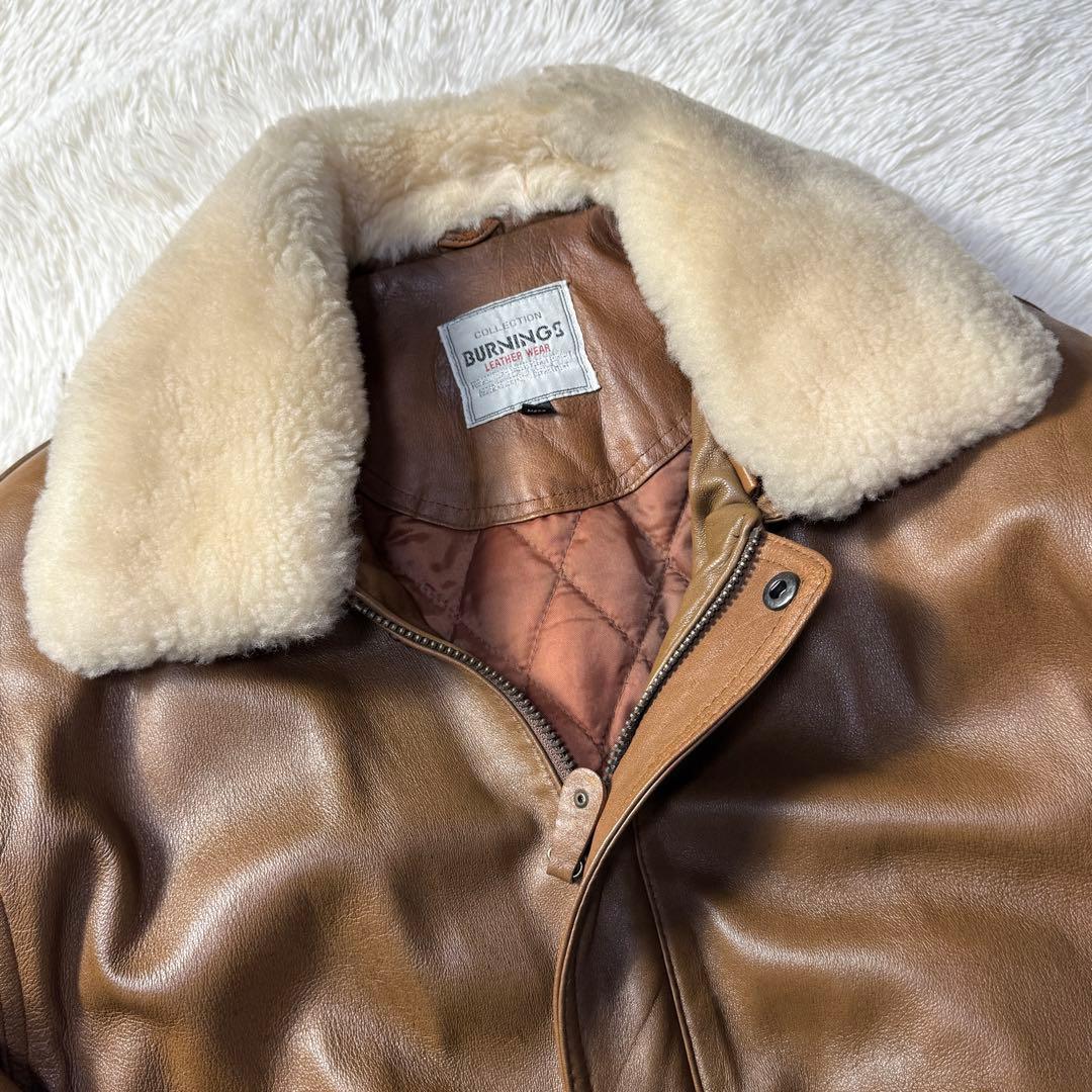 90s】G-1 A-2 フライトレザージャケット M ムートン襟ボア 短丈 - メルカリ