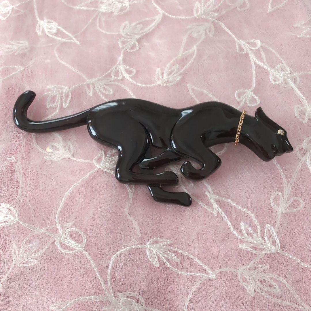 ★お値下げ★本鼈甲ピューマモチーフブローチ