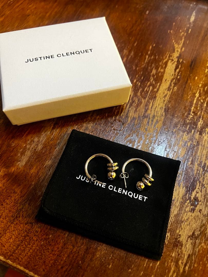 Justine Clenquetシルバー フープピアス あおばくん着用 - メルカリ