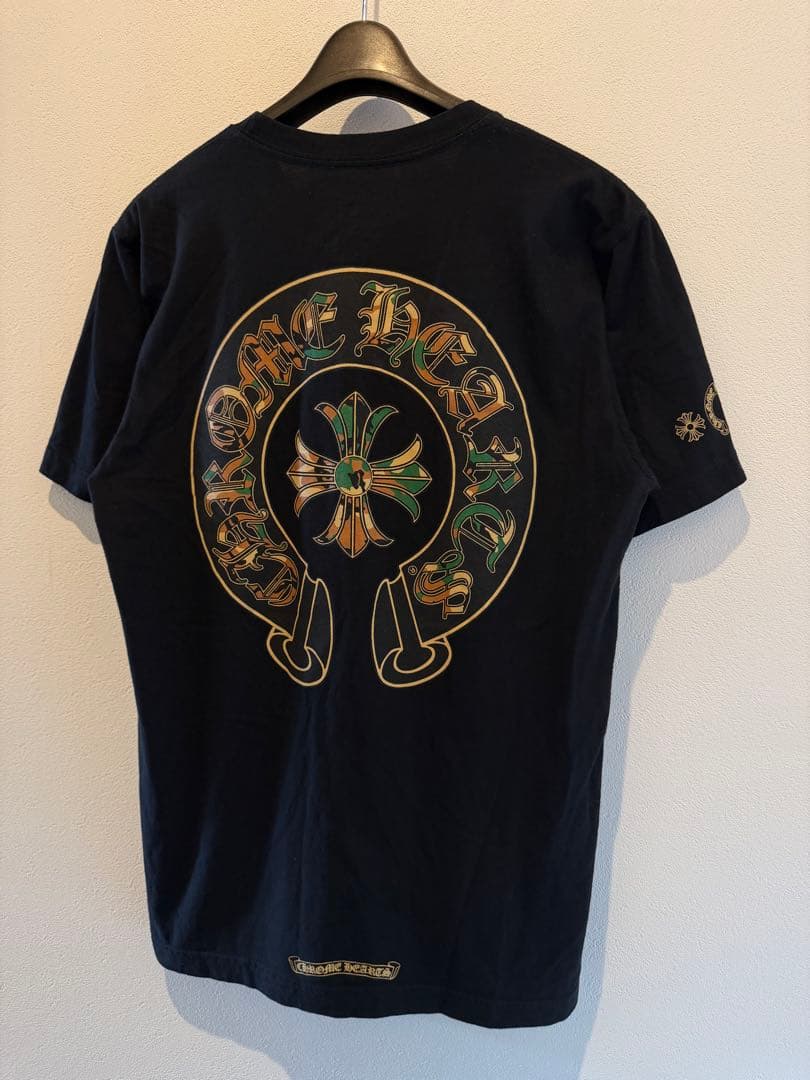 【希少】CHROMEHEARTクロムハーツ 迷彩　ホースシュー　半袖　Tシャツ Chrome Hearts†☆希少☆迷彩ホースシューロゴTシャツ (CHROME HEARTS/T