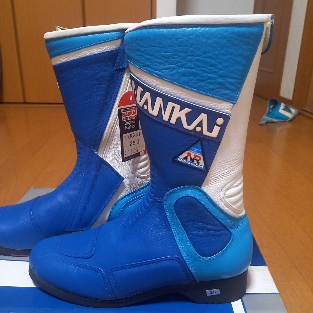 NANKAI バイク用ブーツ 26.0cm 青白 - メルカリ