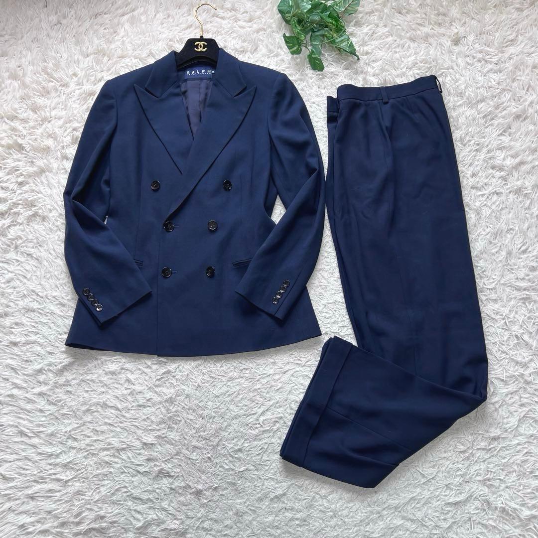 ラルフローレン セットアップスーツ テーラードジャケット ダブル ネイビー L ポロ ラルフ ローレン POLO RALPH LAUREN 【セットアップ対応商品