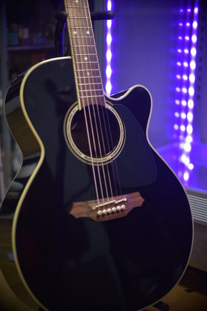 タカミネTakamine アコースティックギター ブラック　状態良し Takamine 匠 TAKUMI ～Black Smoke～│クロサワ楽器店