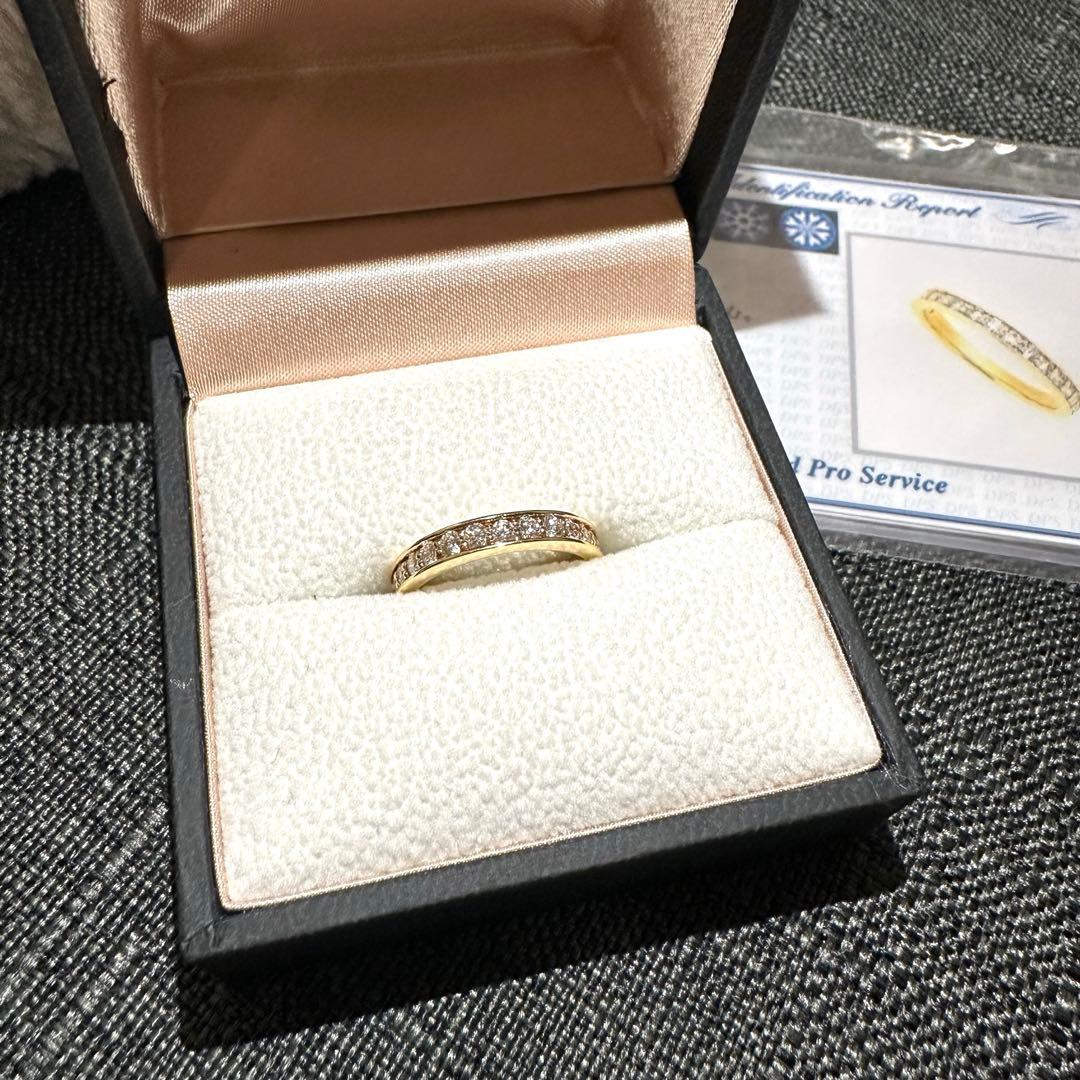 【美品】エタニティリング ダイヤモンド K18YG 0.50ct