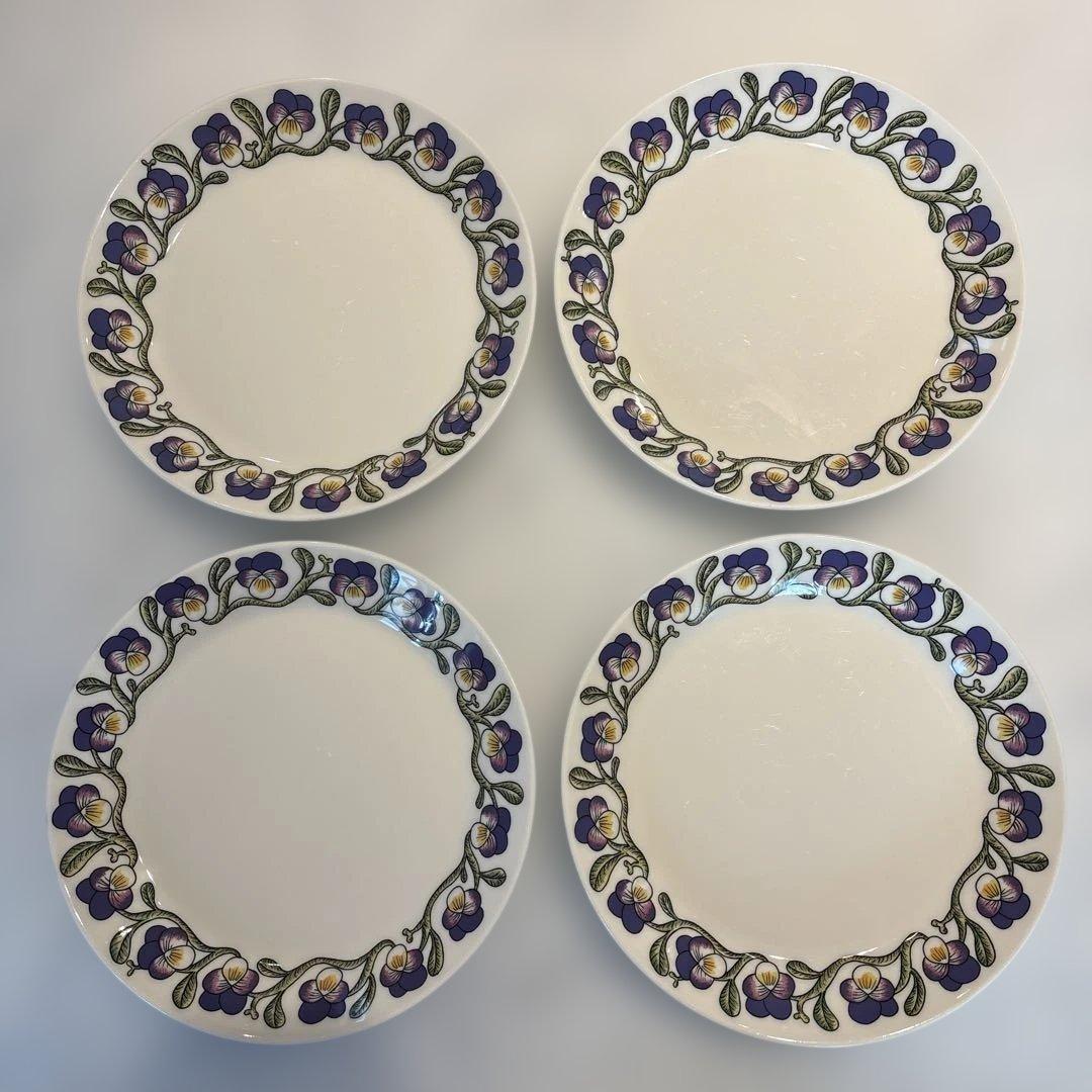 アラビア　ケトオルヴォッキ　21cm プレート　4枚セット ARABIA - 【Arabia 】4枚セット！ アラビア ケトオルヴォッキ