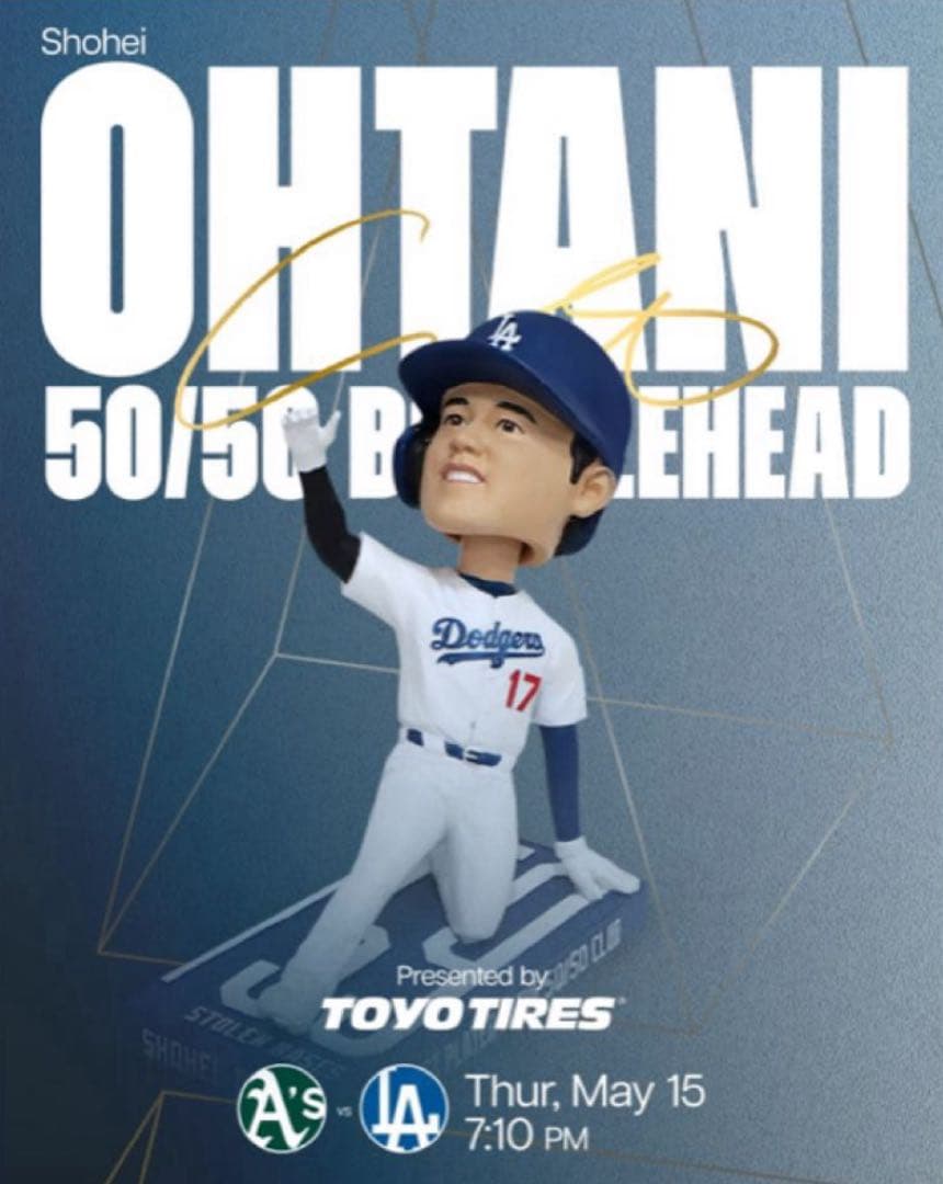 大谷翔平　50/50 バブルヘッド　来場者限定　スタジアム配布　ドジャース 2025827 8/27 スタジアム限定 大谷翔平50/50バッティングボブルヘッド