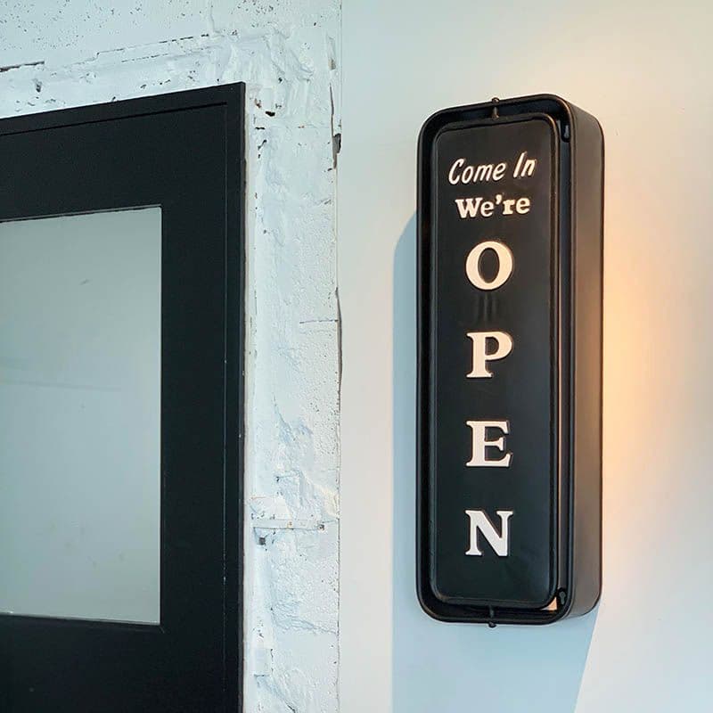 新品 ウォールマウントスピナーサイン ブラック ダルトン 回転看板 インテリア DULTON（ダルトン） ウォール マウント スピナー サイン オープン