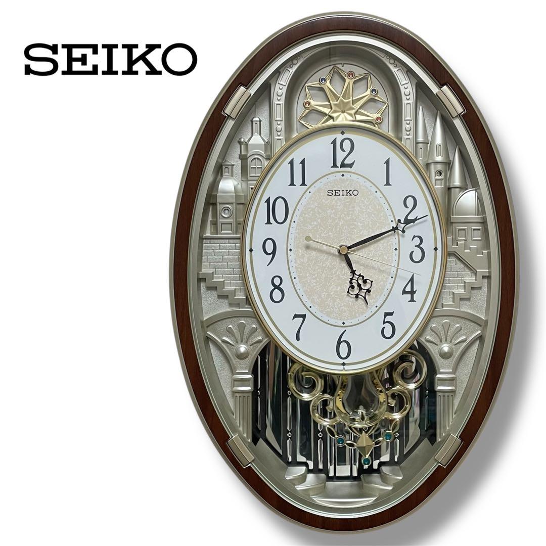 美品 SEIKO セイコー 電波掛時計 からくり時計 - メルカリ