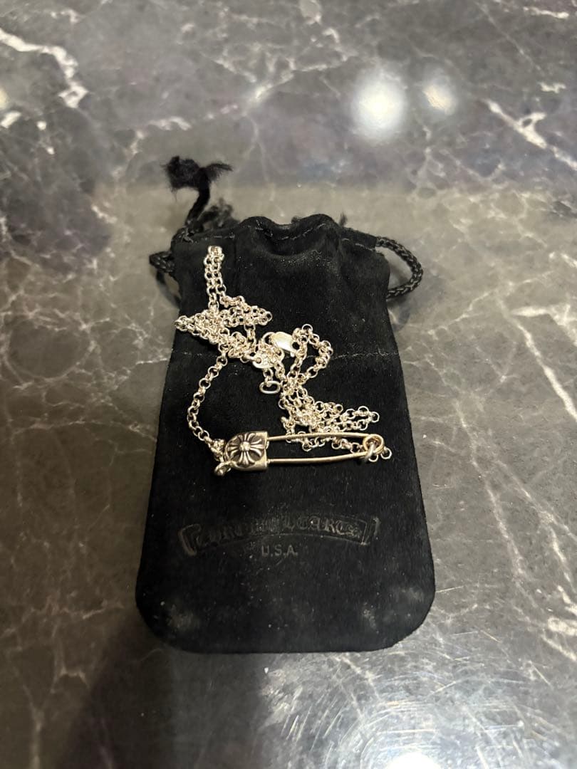 クロムハーツ セーフティピン ネックレス 18インチ CHROME HEARTS 銀座店 クロムハーツ 新品 セーフティピン ネックレス
