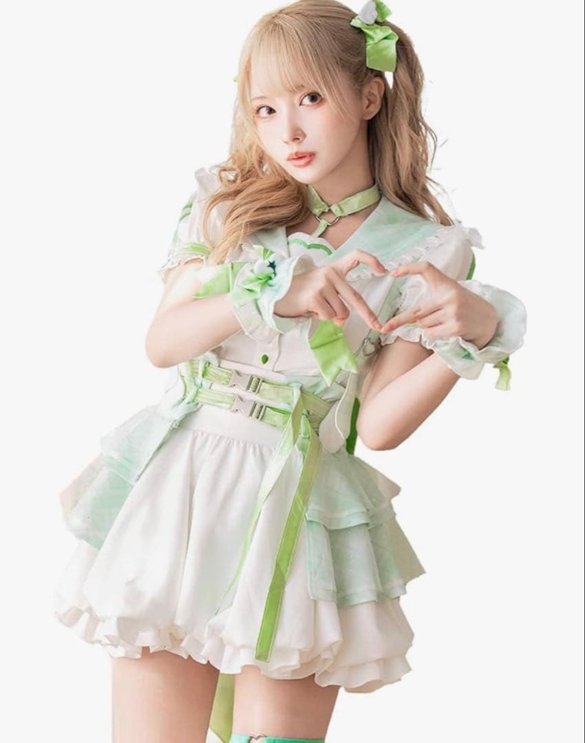 [Malymoon] 色 グリーン 魔法少女 コスプレ 衣装 【マリームーン】 即日発送】..天使界隈..魔法少女ドリーミーセーラー《ハロウィン