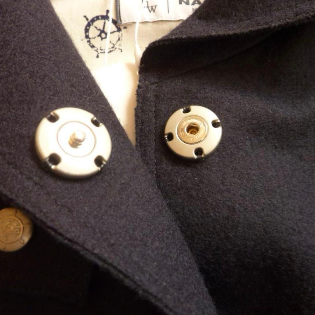 新品タグ付き HUMAN WOMAN×NATIC コラボ ロングコート ネイビー