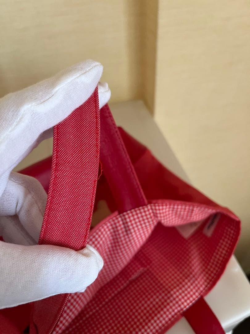 ファミリア デニムバッグ 赤 レッド ファミリア デニムバッグ 赤 レッド