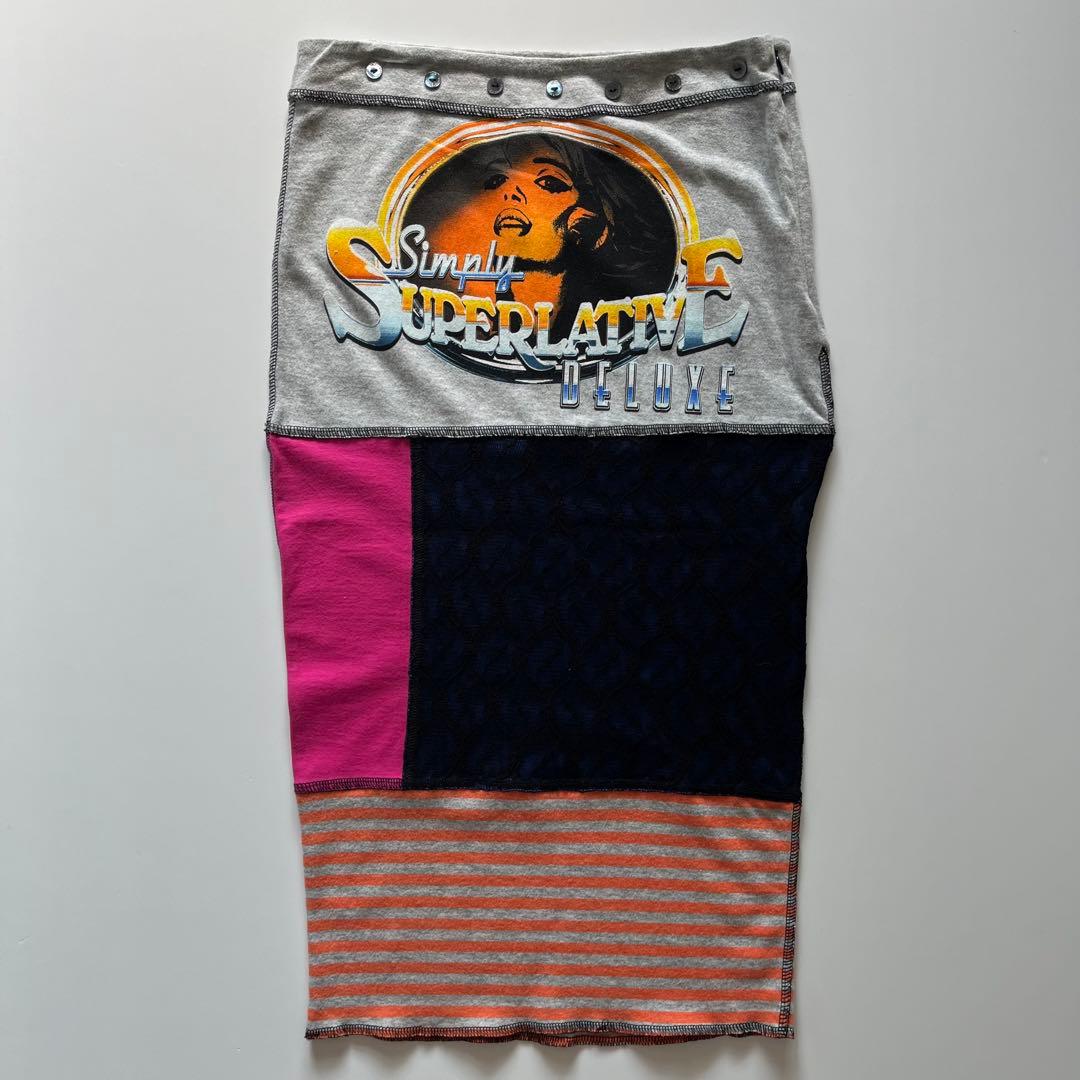 スカート D&G 2000s Patchwork Skirt Dolce & Gabbana - Multicolor Patchwork Jacquard Mini Skirt