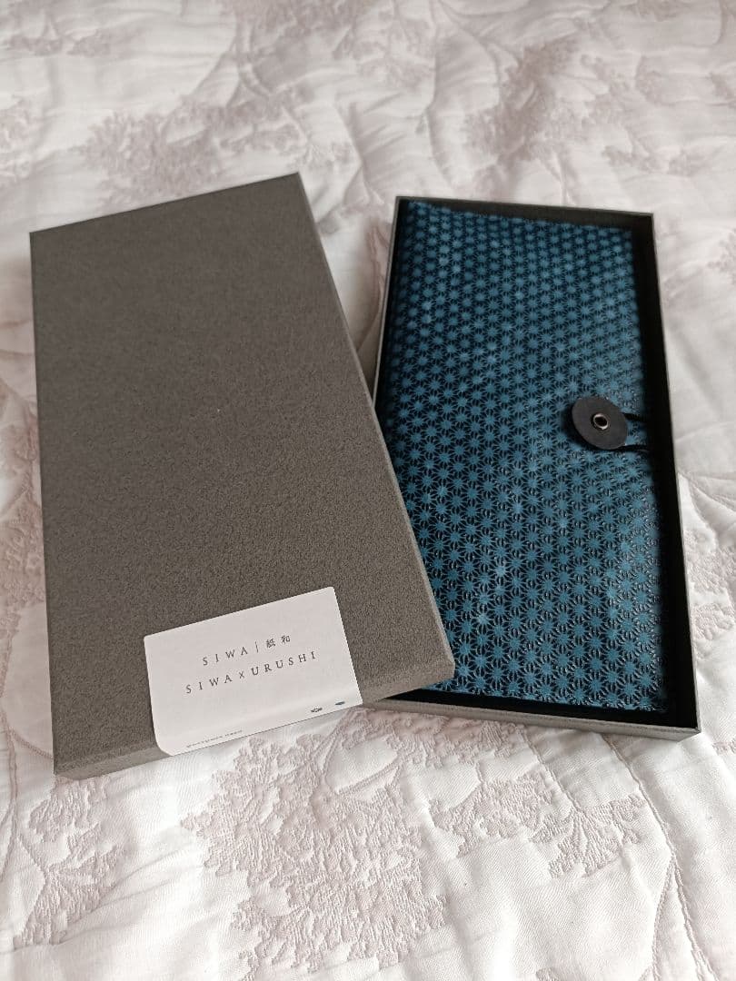 新品未使用【SIWA×URUSHI】 パスポートケース　青 SIWA・紙和 mina perhonen SIWA×URUSHI 漆 パスケース 全12柄 定期入れ