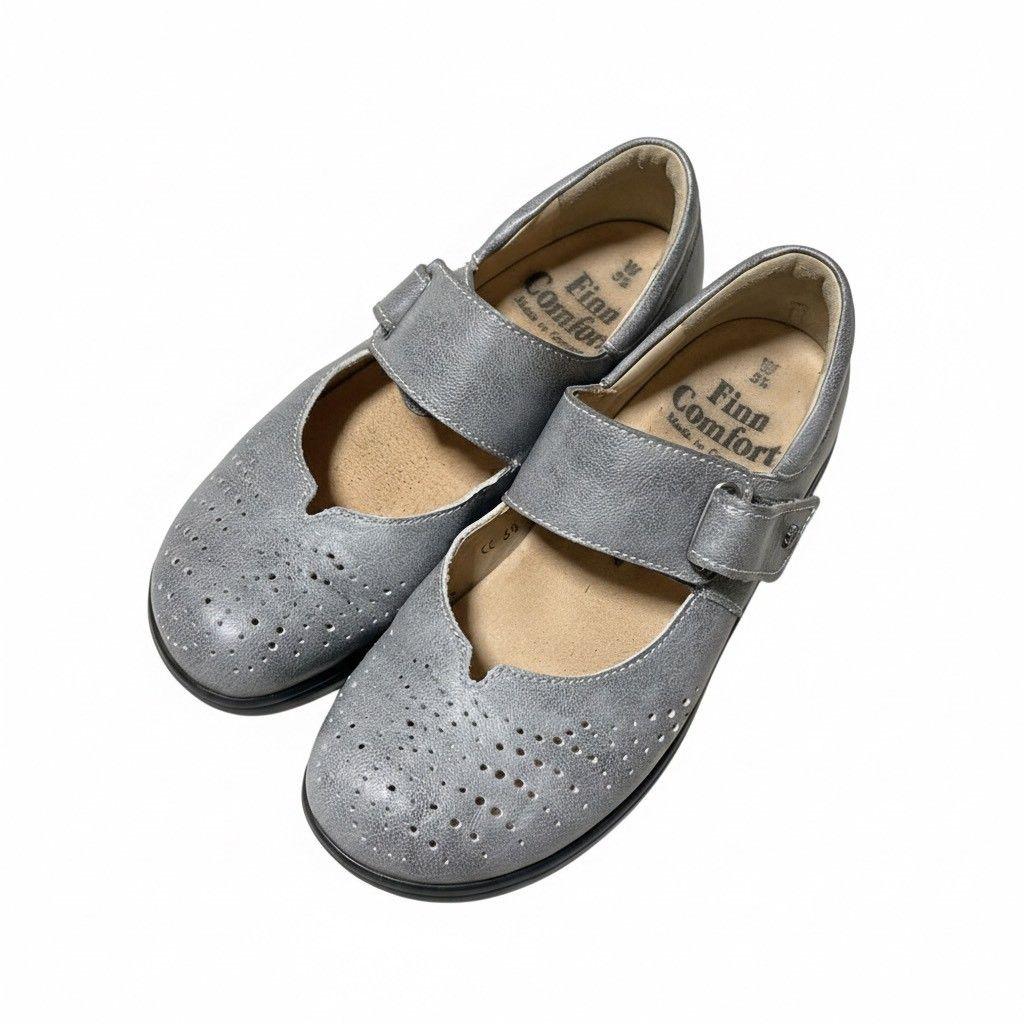 Finn Comfort ウォーキングシューズ ベルクロ　ハドソン　グレー 中古・古着通販】Finn Comfort (フィンコンフォート) ウォーキング