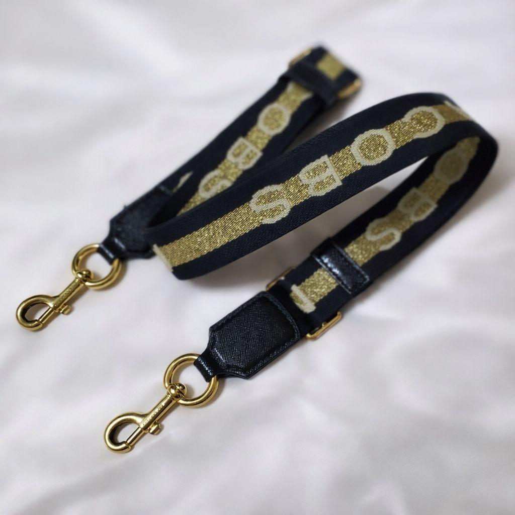 THE MARC JACOBS ショルダーストラップ ブラック/ゴールド - メルカリ