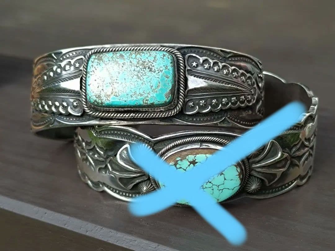 インディアンジュエリー、ターコイズバングル、ゲーリーリーブス