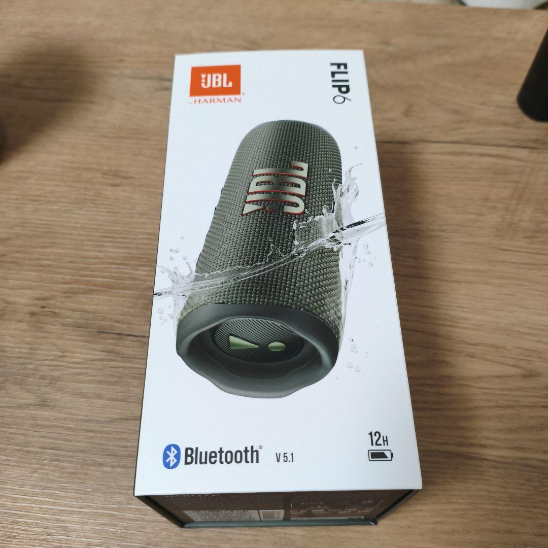 JBL FLIP6 ワイヤレススピーカー ダークグリーン ブルートゥース スピーカー ブラック JBLFLIP6BLK [防水 /Bluetooth
