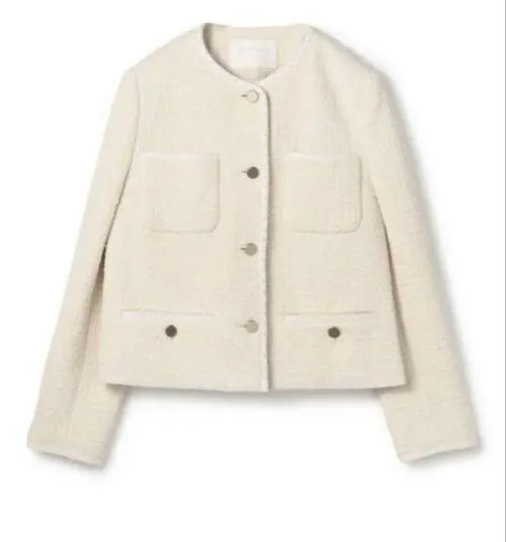 ⭐︎ぽぽんた⭐︎ジャケット ノーカラージャケット スラブコットンツイード BALLSEY（ボールジィ）の「スラブコットンツイード 4ポケット