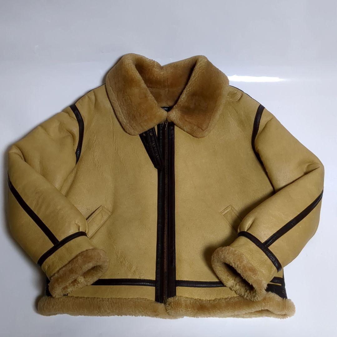 ✨ムートンジャケット✨B-3 Lサイズ first avenue ベージュ SALE】B-3 フェイクムートンジャケット|VALLEY APPAREL|バレー アパレル