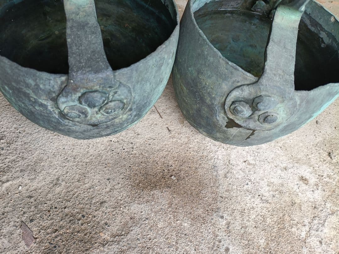 釣瓶/2個セット/アンティーク 緑錆