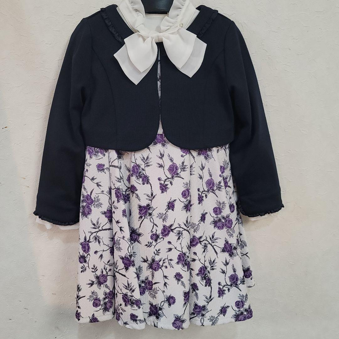 bebe(ベベ)　フォーマル　入学式　3点セット　110㎝ 限定商品】フォーマルジャケット＋パンツ＋シャツ3点セット(110~130cm