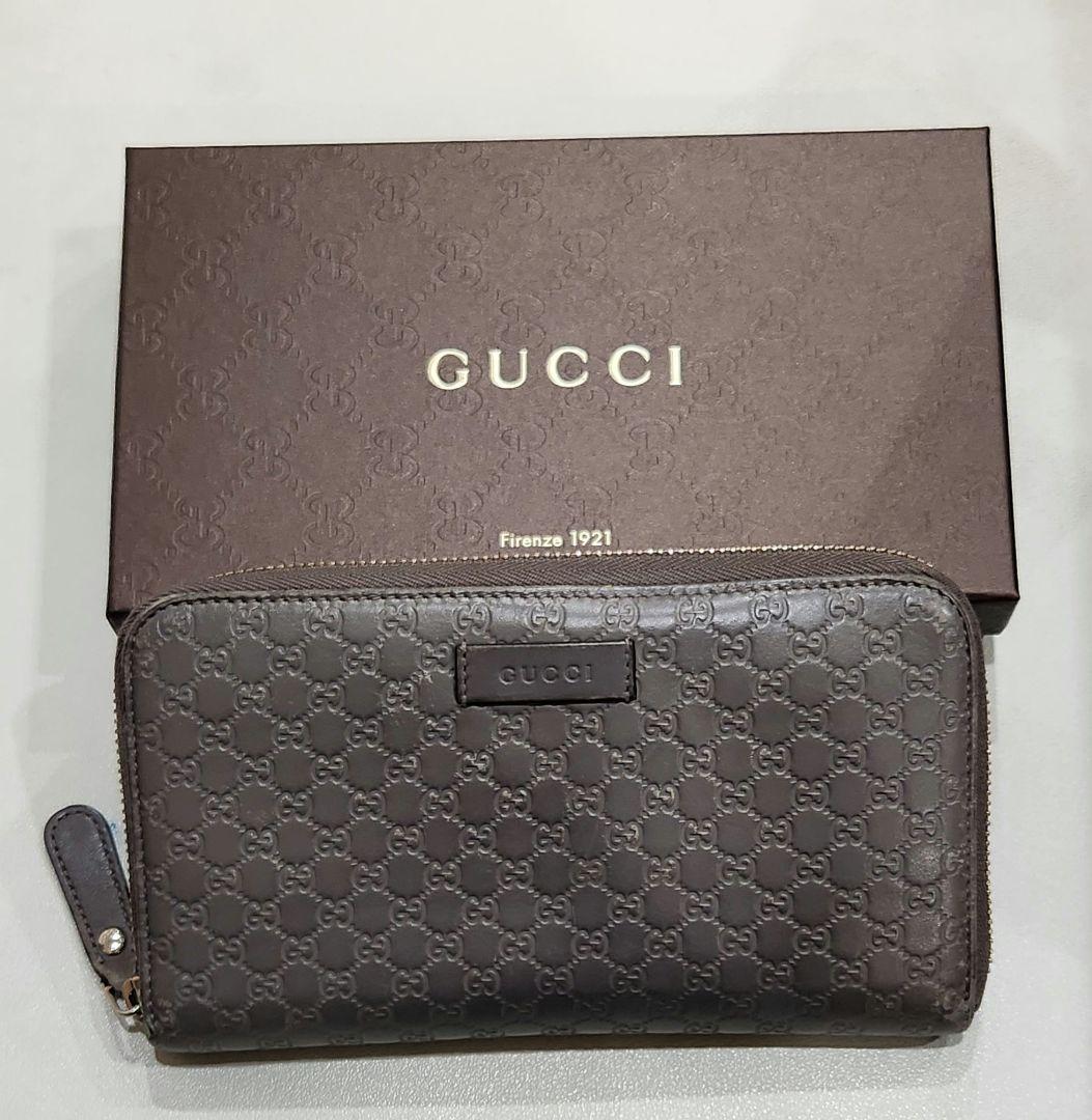 Gucci GGパターン グレー 長財布 GUCCI グッチ ジャンボGG ラウンドジップウォレット 長財布 (GUCCI/長
