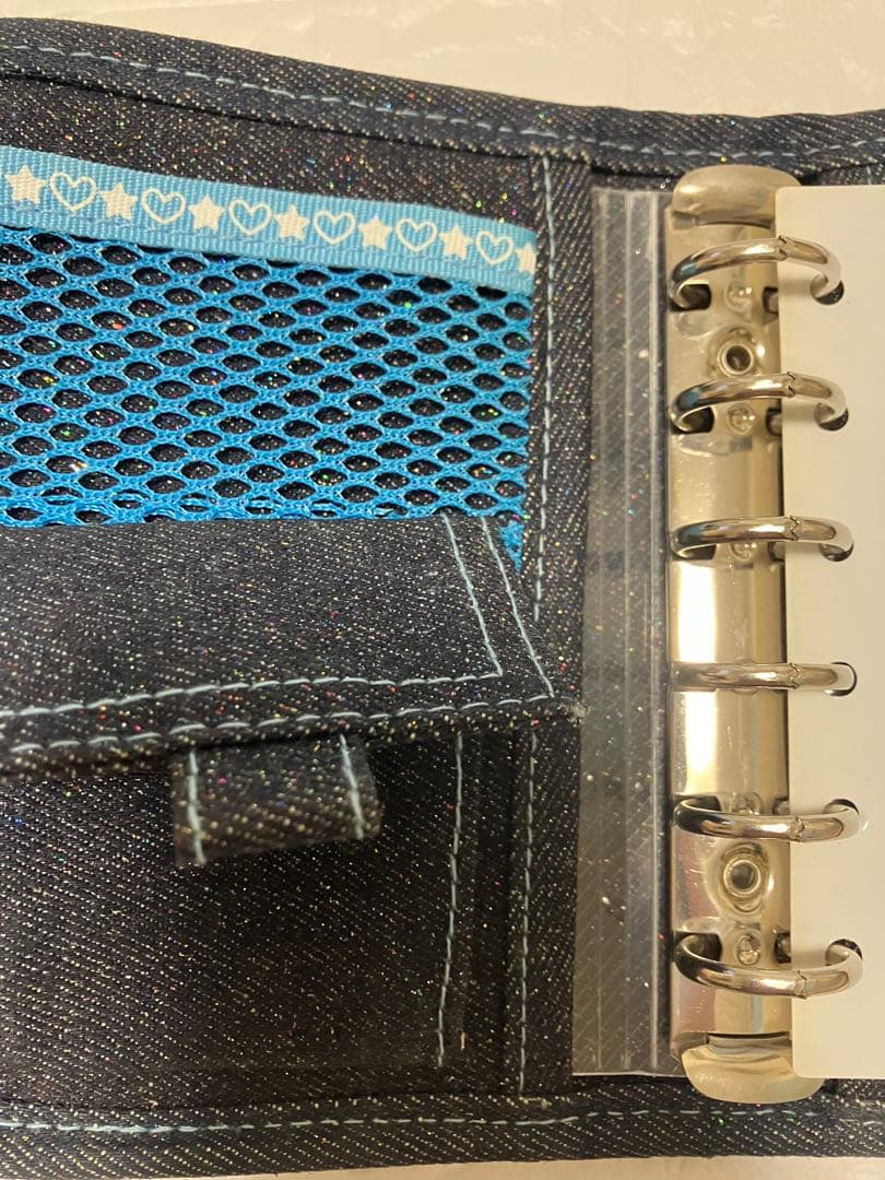 希少 平成レトロ Y2K シール帳 手帳 6穴バインダー デニム チェーン