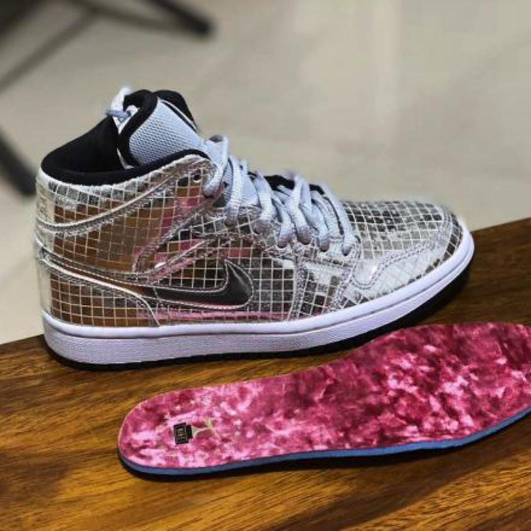 靴 NIKE air jordan1 mid disco ball 24.0cm