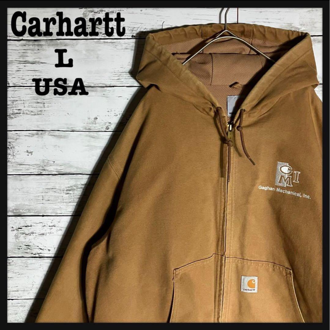 お*ぎ様 カーハート　USA製　企業コラボ Carhartt アクティブジャケッ 00年代 USA製 Carhartt カーハート ダック地 アクティブジャケット