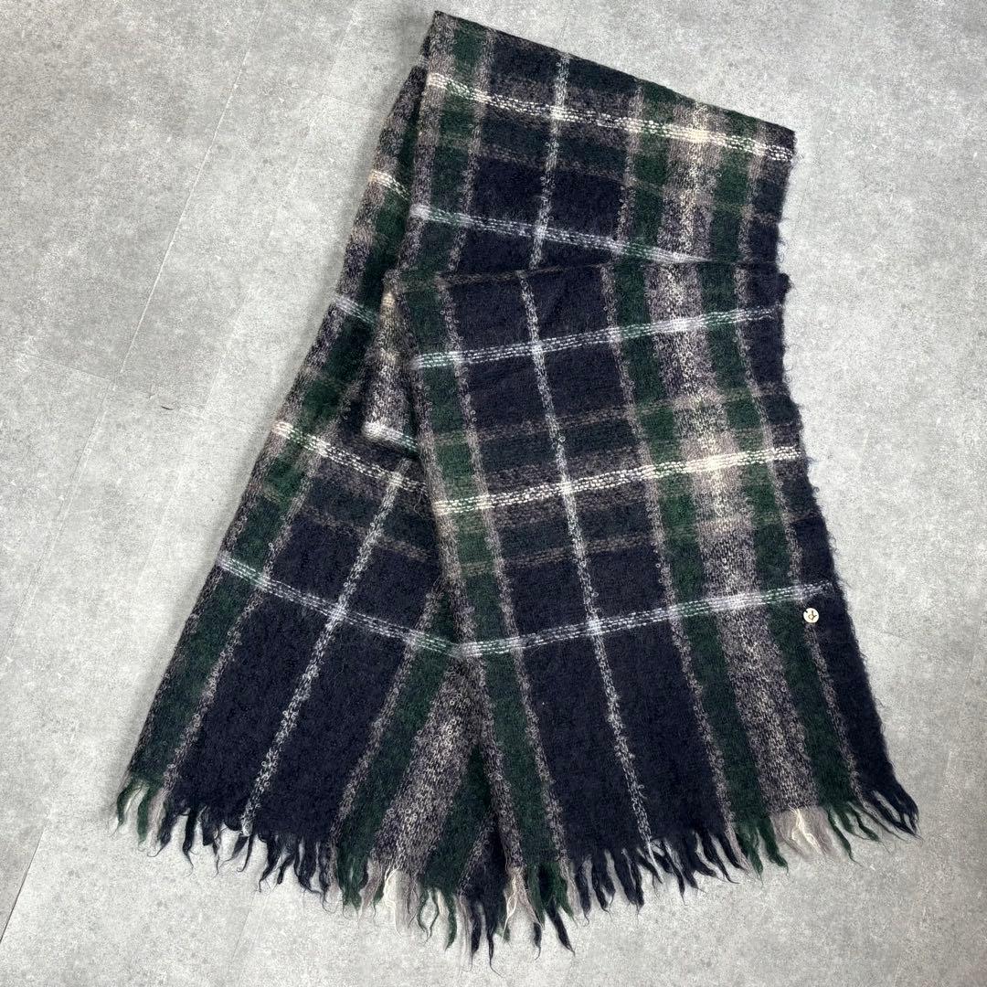 【未使用品級】45R フォーティーファイブアール 縮絨 ストール ウールマフラー