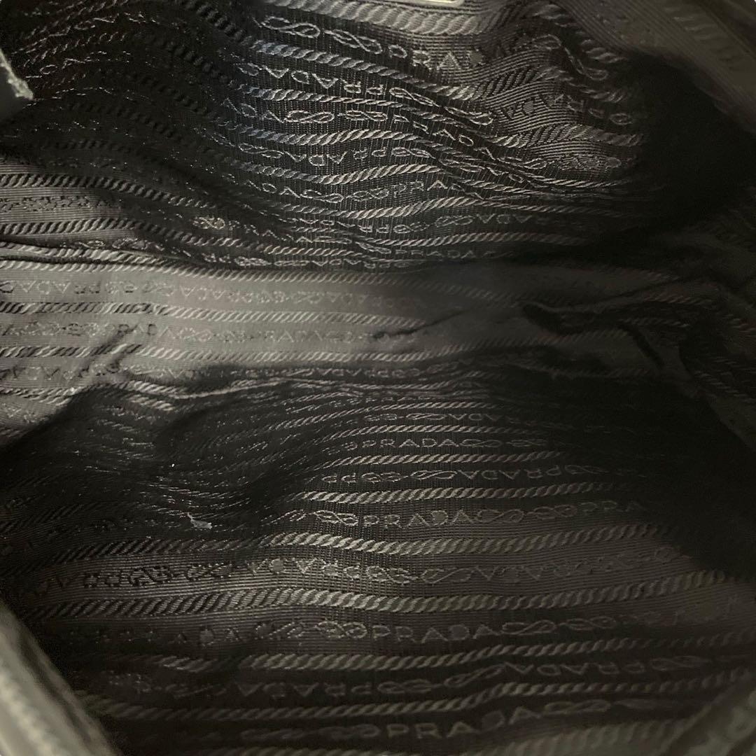 極美品】プラダ 三角ロゴ ナイロン 黒 フラップ ショルダーバッグ 4756