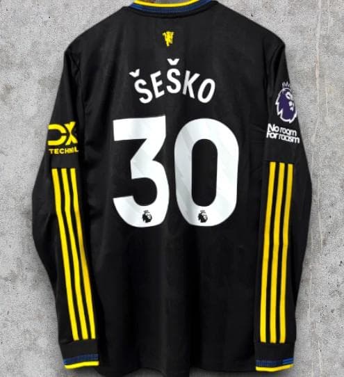 25/26 マンチェスター・ユナイテッド アウェイ 30番 シェシュコ 長袖 Kemari87 KISHISPO / マンチェスターユナイテッド 25-26 アウェイ 長袖