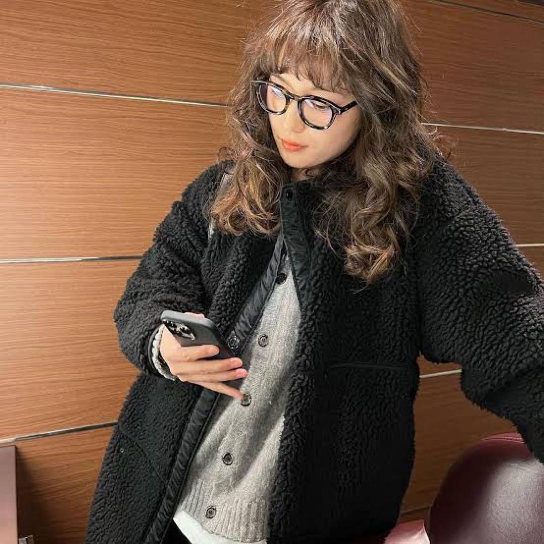 美品HYKE ハイク FAUX SHEARING COAT/ボアロングコート1 - メルカリ