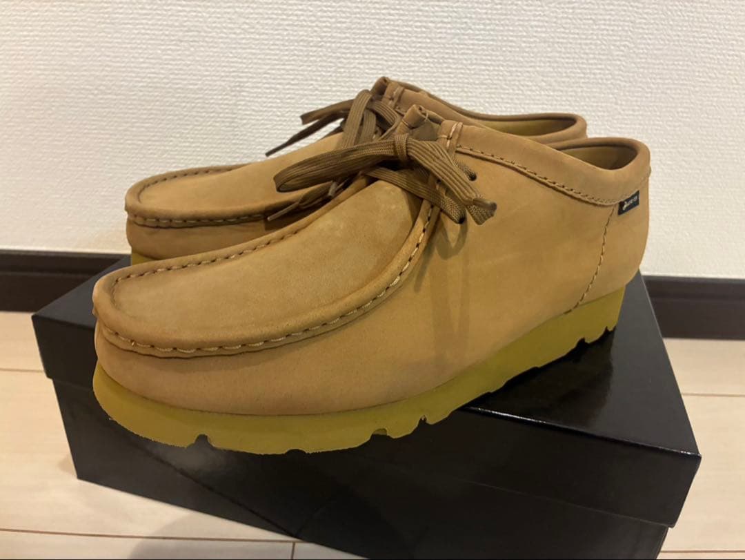 Clarks クラークスワラビーGTX UK8 美品 Clarks Originals クラークス モカシン 26180662 26180638 WallabeeGTX