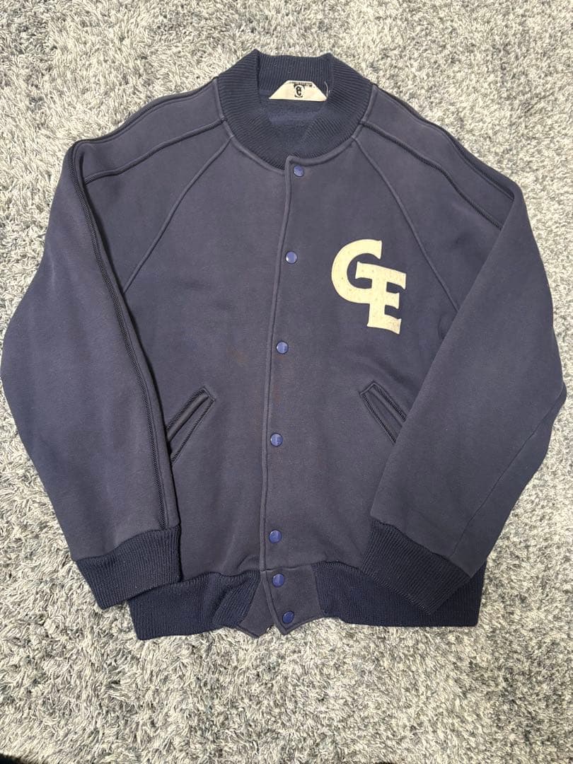 GOOD ENOUGH グッドイナフ　スウェットスタジャン　ネイビー　M GOODENOUGH - good enough グッドイナフ スウェットスタジャンの通販