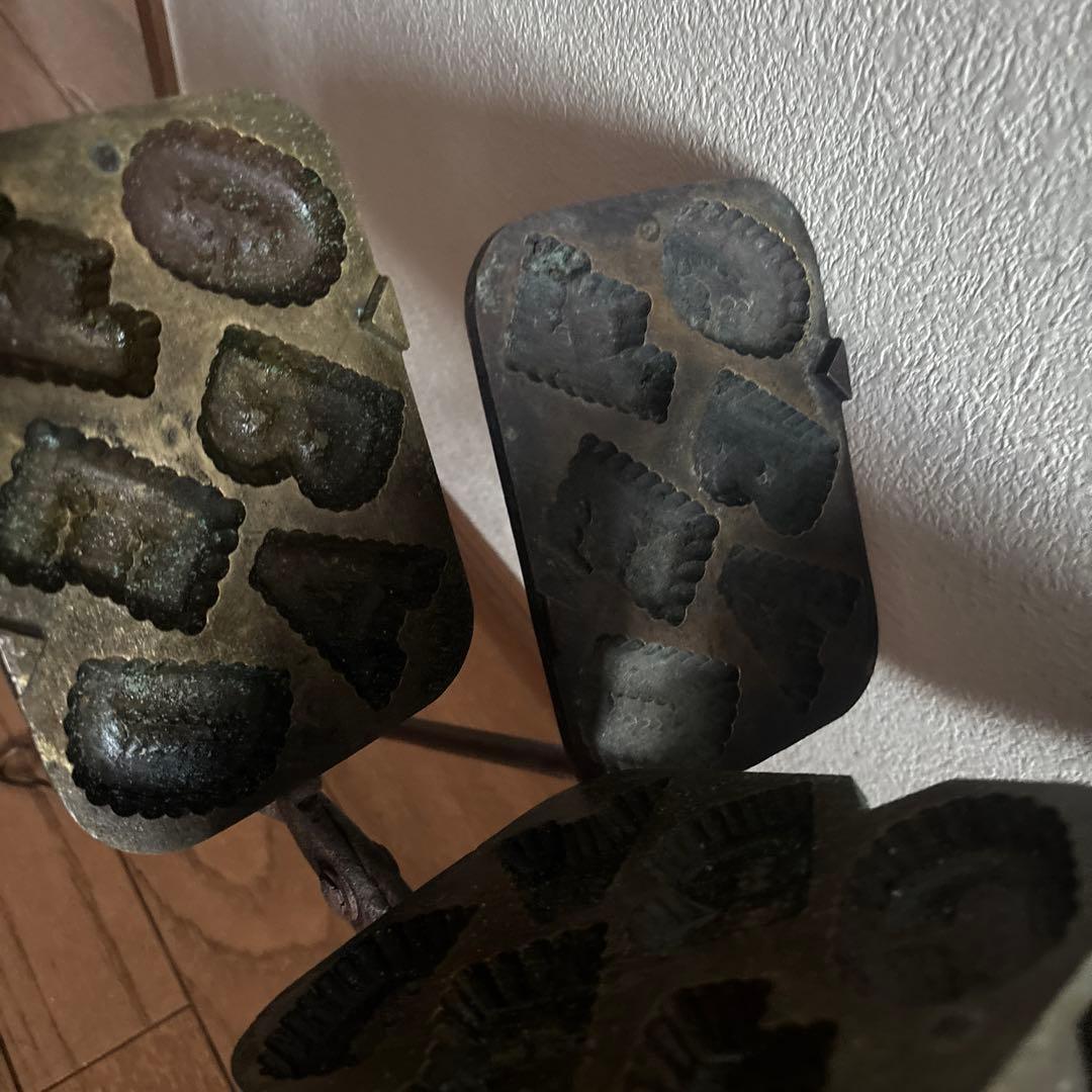 昭和レトロ ABC鋳物焼き型 人形焼 カステラ焼き型 2つセット