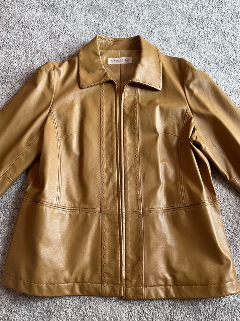 C’est ChiC’a レザー ジャケット 楽天市場】正規品【 Chikashitsu + leather design jacket (2color