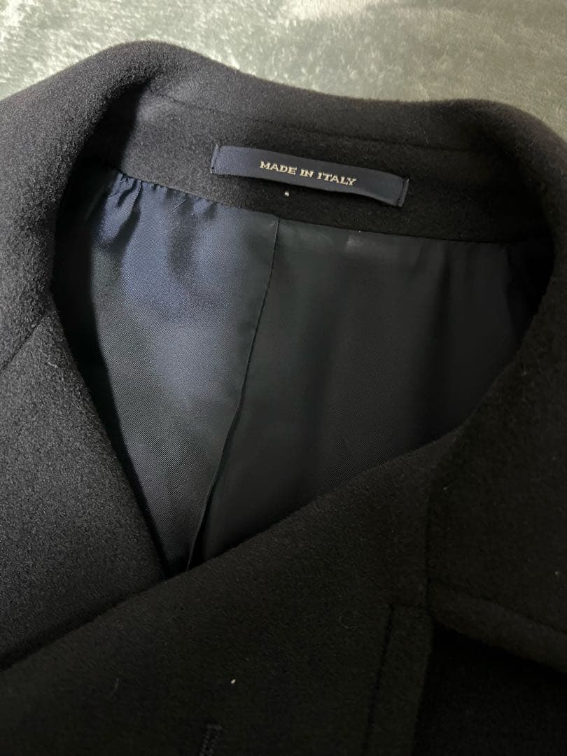 タリアトーレ ダブルベルテッドコート 定価18万 ネイビー 42 - メルカリ