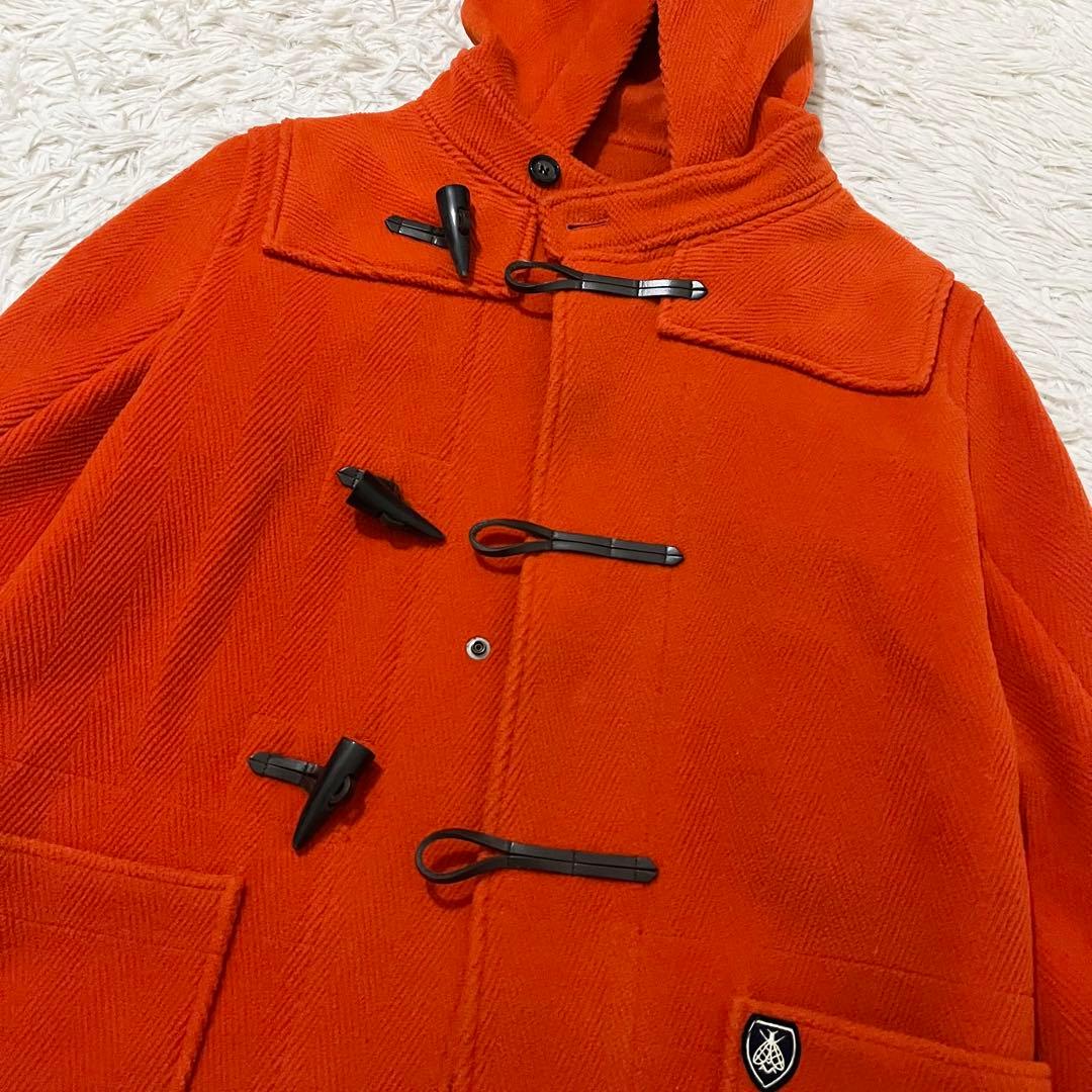 ✨極美品✨オーシバル　ダッフルコート　ヘリンボーン　ロング丈　オレンジ