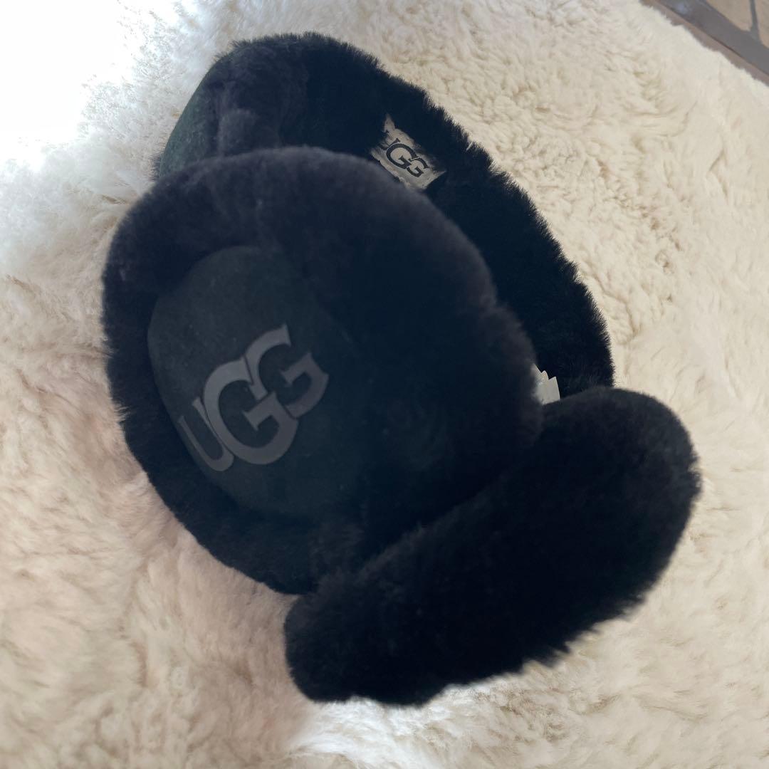 UGG シープスキン イヤーマフ ブラック UGG（アグ） イヤーマフ ヘッドフォン Bluetooth 103267 耳当て