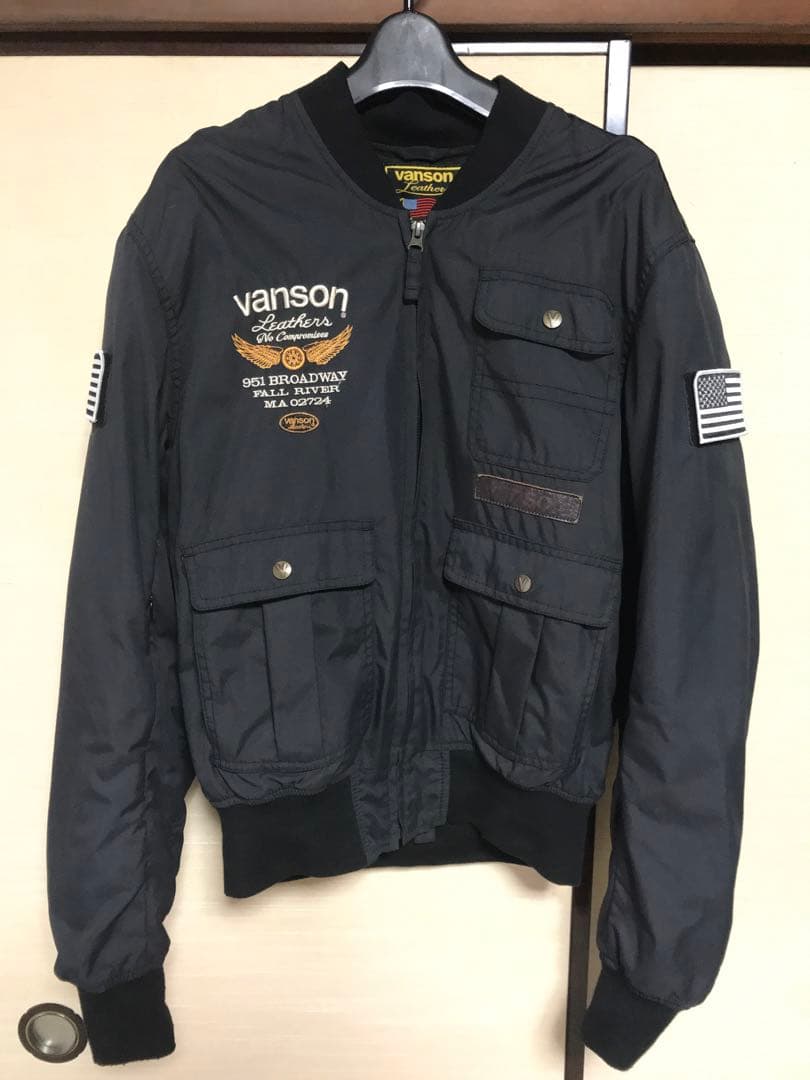 VANSON バンソン　ジャケット　XL パット入り VANSON（バンソン） ジャケット レディース メンズ 秋 冬 撥水加工